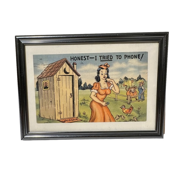 Vintage 1940’s Framed Postcards (4) - Picture 5 of 10